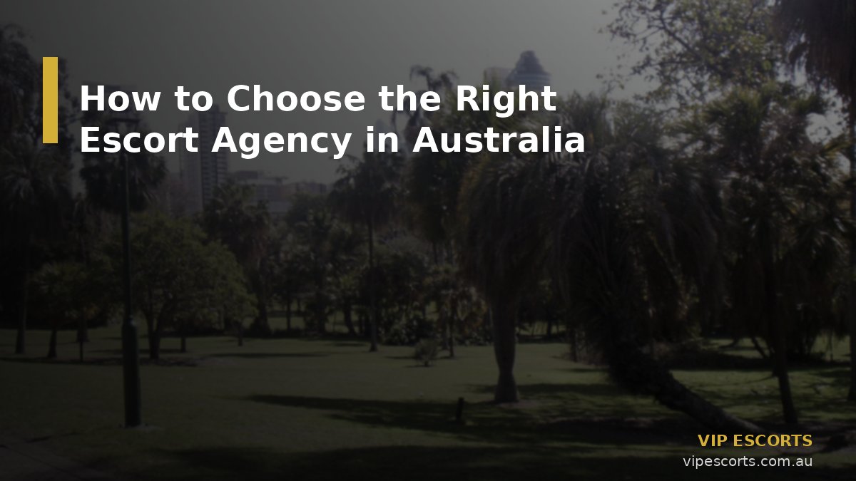 How to Choose the Right Escort Agency in Australia